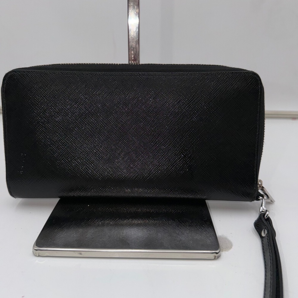 Black Saffiano Leather Zip Around Wallet Wristlet Nordstrom